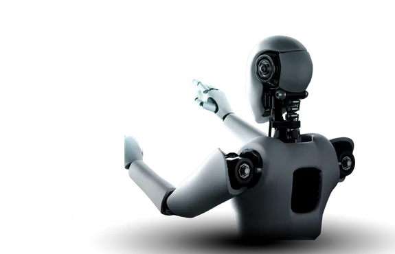 Meta Programs robot reaching toward an interface